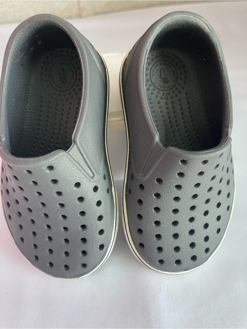 Native Kids Grey Slip-On Water Shoes
